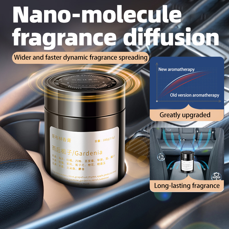 Home Fragrance Verbena - 車用芳香剤、新モデルの車用お香、男性と女性のための固形フレグランスバーム、家庭や車両用の高級車用芳香剤、新車の臭い除去、フレッシュな空気、ハロウィンやクリスマスのギフトアイテム