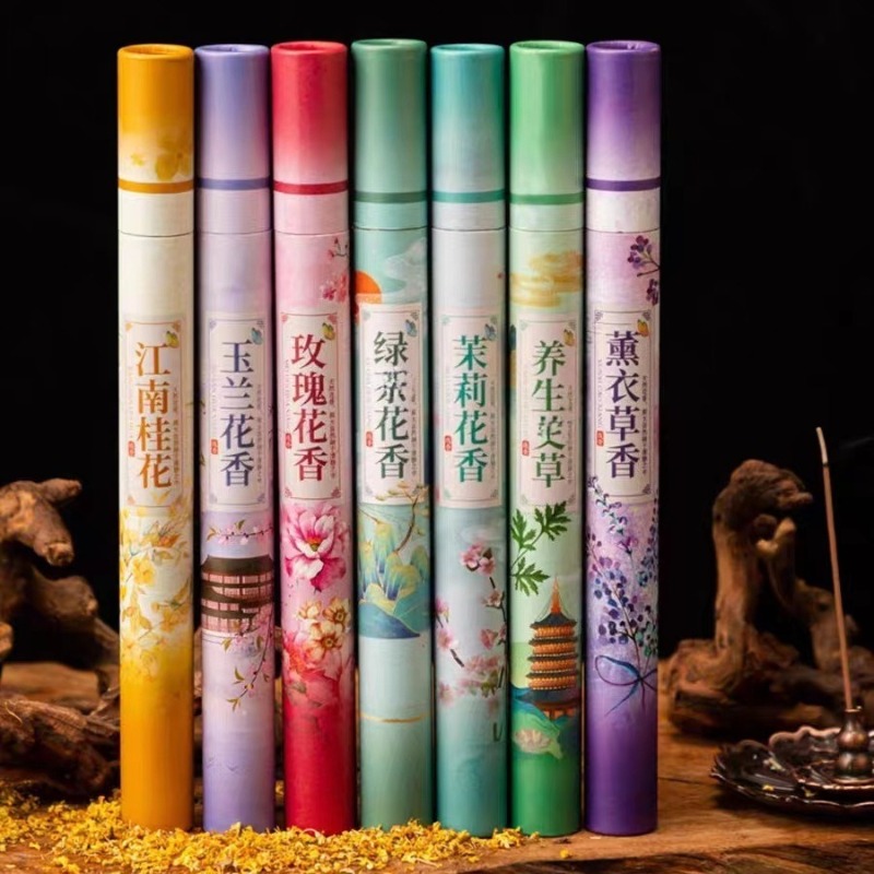 7種類の天然植物の花の香りスティックインセンスギフトボックス - Home Fragrance Set Gift のレビューと価格