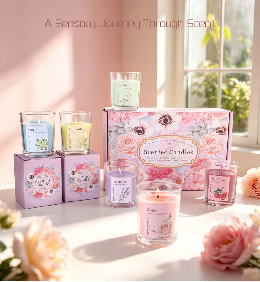 アロマセラピーアロマキャンドルギフトセット 6種類の香りのガ - Home Fragrance Set Gift のレビューと価格
