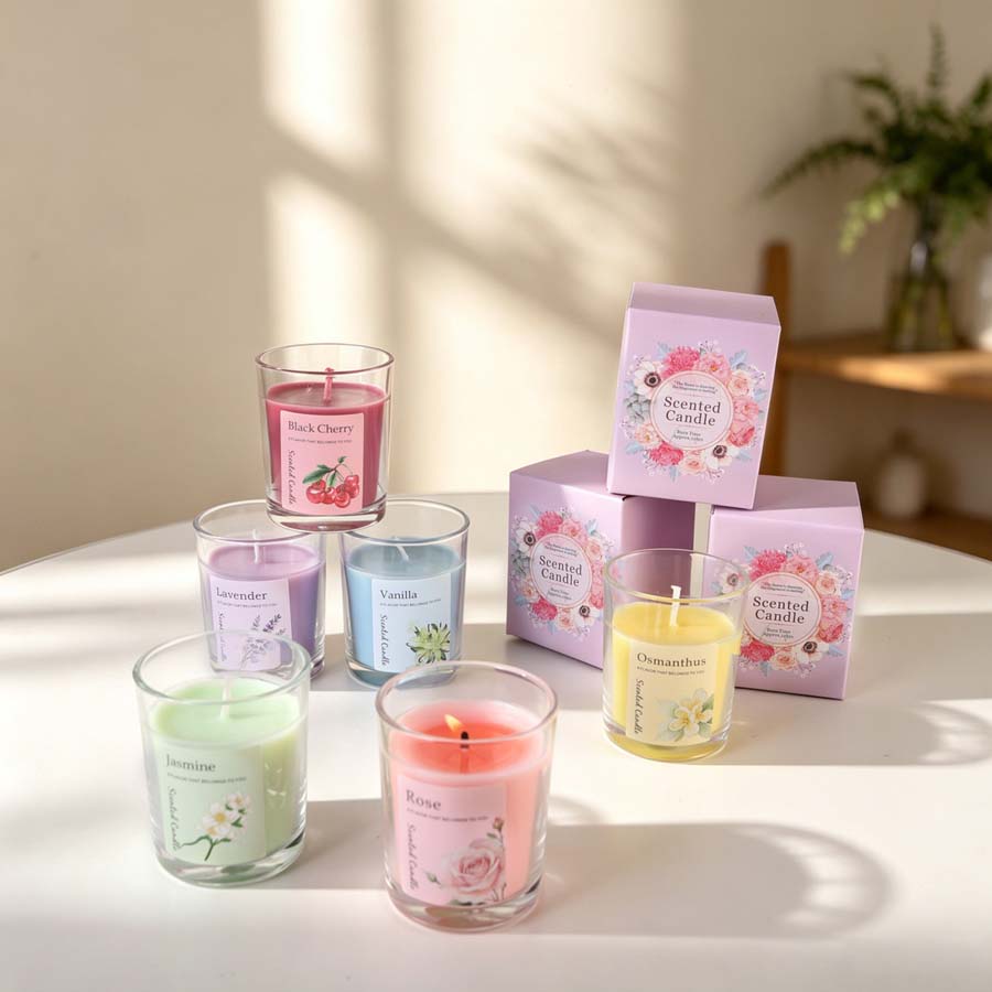アロマセラピーアロマキャンドルギフトセット 6種類の香りのガ - Home Fragrance Set Gift のレビューと価格