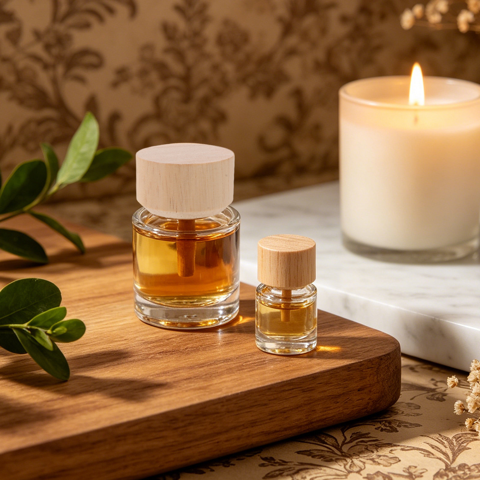 2個入りクリアガラス製リードディフューザーボトル、詰め替え可 - Home Fragrance Us のレビューと価格